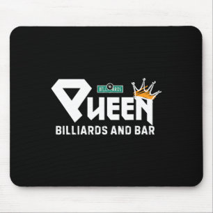 Queen Billiards And Bar Vintage Pool Player Funny Mouse Pad