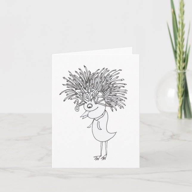 Queen Birdie Note Card Design (Front)
