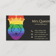 Queen Black Business Card Themes