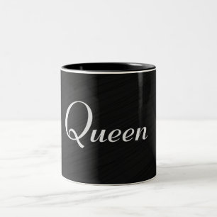 Queen Black Elegant Two-Tone Coffee Mug