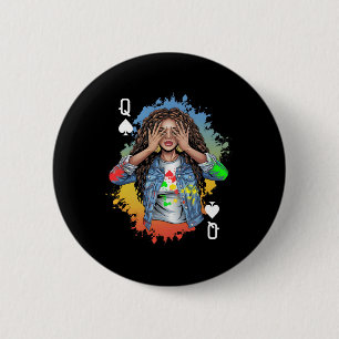 Queen Black History Month Awareness Melanin Afro A 6 Cm Round Badge