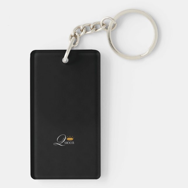 Queen Black Keychain: For the Royal in You Key Ring (Back)