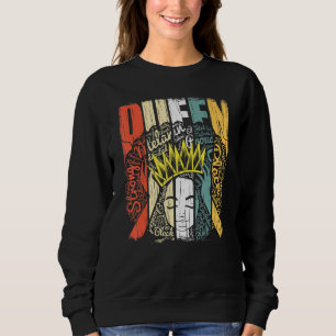Queen Black Melanin Queens African Americans Afro  Sweatshirt