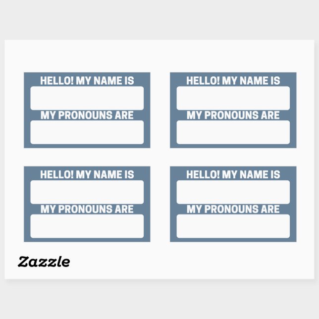 Queen Blue Name & Pronoun Labels (Sheet)
