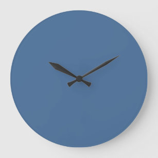 Queen Blue Solid Colour Large Clock