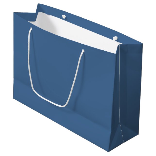 Queen Blue Solid Colour Large Gift Bag (Front Angled)