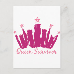 Queen Breast Cancer Survivor Postcard