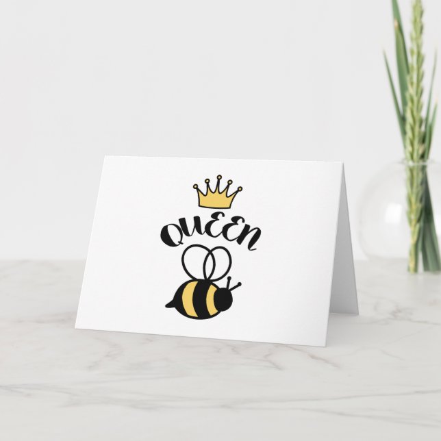 Queen Bumble Bee Card (Front)