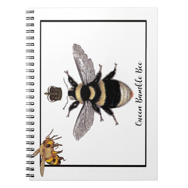 Queen Bumble Bee Notebook (Front)