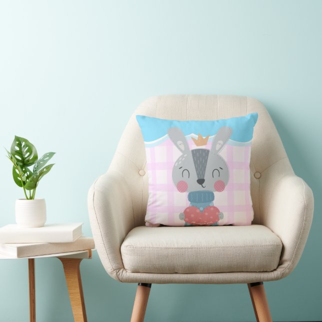 Queen Bunny Throw Pillows (Chair)