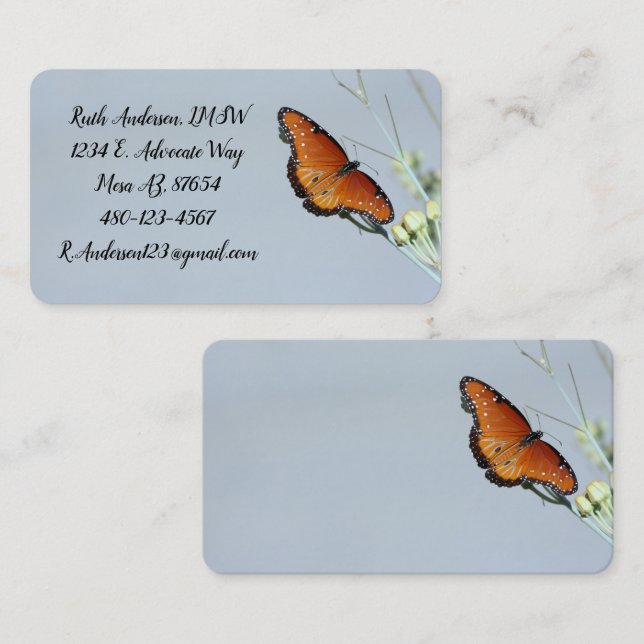 Queen butterfly business card (Front/Back)