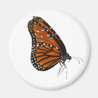 Queen butterfly button magnet