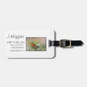 Queen Butterfly in Morning light Luggage Tag