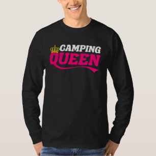 Queen Caravan Camping Motorhome Women Camper Campi T-Shirt