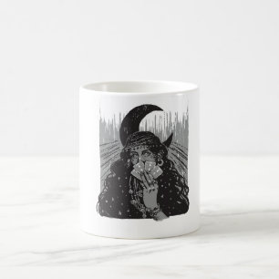 queen card art design moon coffee mug