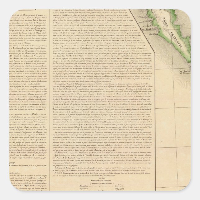 Queen Charlotte Islands 30 Square Sticker (Front)