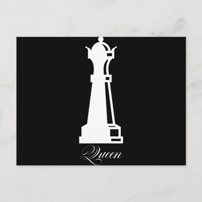 Queen Chess Piece Halloween Costume Chess Lover Announcement Postcard (Front)