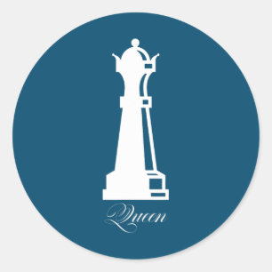 Queen Chess Piece Halloween Costume Chess Lover Classic Round Sticker