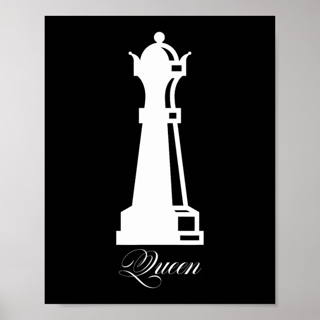 Queen Chess Piece Halloween Costume Chess Lover Poster (Front)