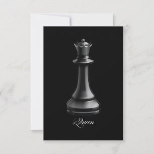 Queen Chess Piece Halloween Costume Chess Lover RSVP Card