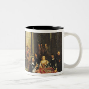 Queen Christina of Sweden  and her Court Two-Tone Coffee Mug