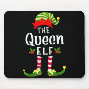 Queen Christmas Elf Matching Pajama X-mas Party Mouse Pad