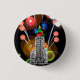 Queen City New Year 3 Cm Round Badge