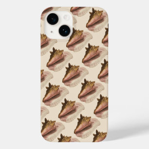 Queen Conch Seashell Shell, Vintage Marine Life Case-Mate iPhone 14 Case