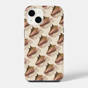 Queen Conch Seashell Shell, Vintage Marine Life iPhone Case
