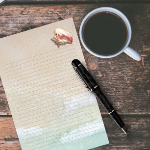 Queen Conch Shell Beach Sand Lined Writing Paper
