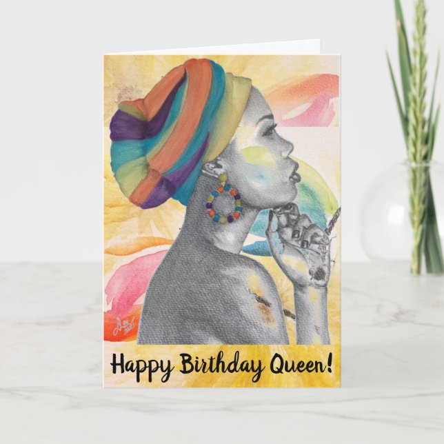 Queen Confidence Birthday Card (Front)