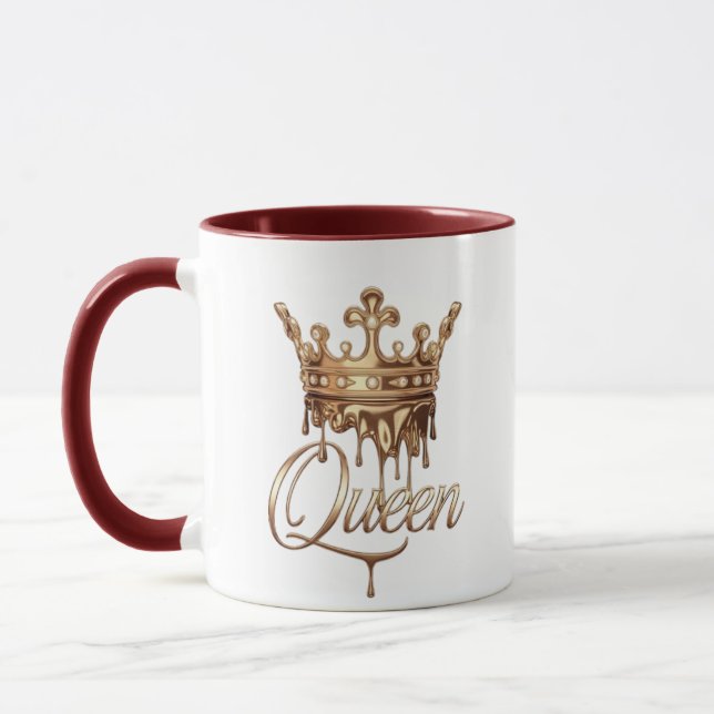 Queen Crown Elegant Royal Princess Design Mug (Left)