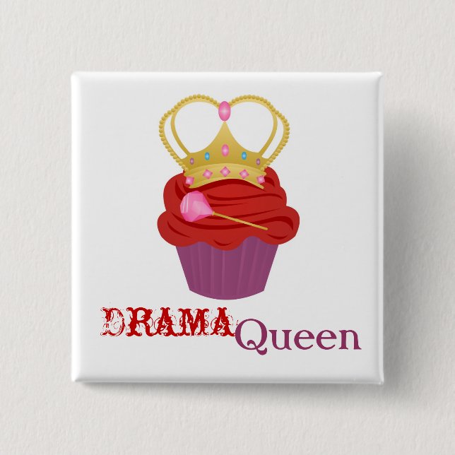Queen Cupcake 15 Cm Square Badge (Front)