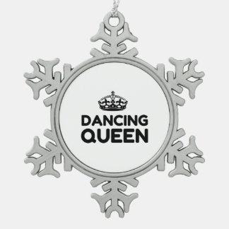 QUEEN DANCING SNOWFLAKE PEWTER CHRISTMAS ORNAMENT