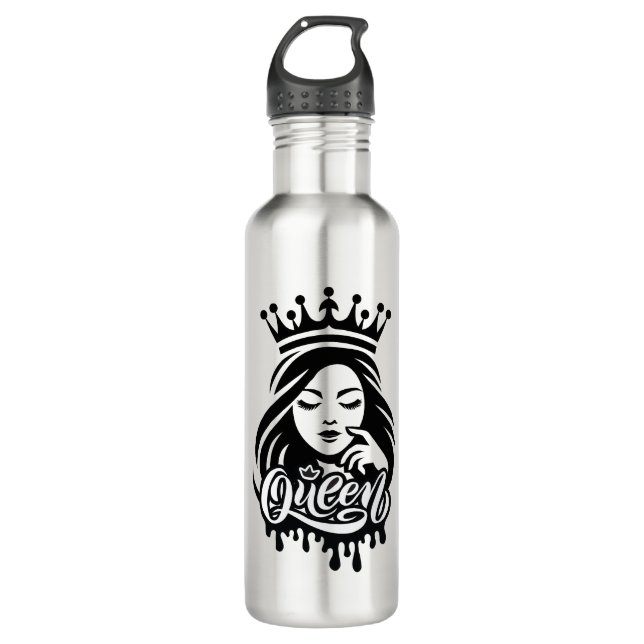 Queen Design – Elegant Royal Crown 710 Ml Water Bottle (Front)