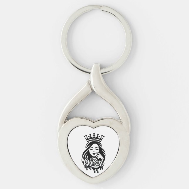 Queen Design – Elegant Royal Crown Key Ring (Front)