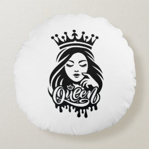 Queen Design – Elegant Royal Crown Round Cushion