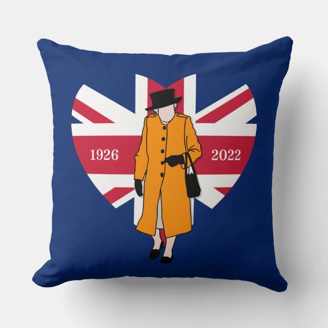 Queen Elisabeth II United Kingdom Queen Of Hearts  Cushion (Front)