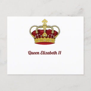 Queen Elizabeth 11 Crown Postcard