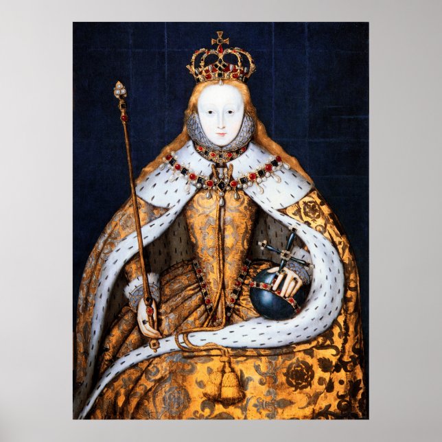 QUEEN ELIZABETH 1 CORONATION 1559 POSTER (Front)