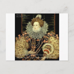 Queen Elizabeth 1 Love/Honour Love Quote Gifts Postcard