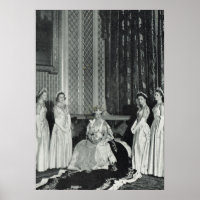 Queen Elizabeth and her attendants