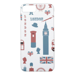 Queen Elizabeth And London Icons Design iPhone 8/7 Case