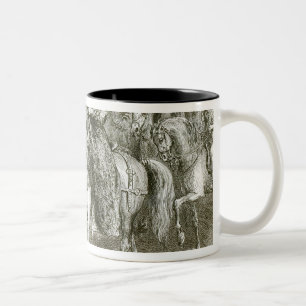 Queen Elizabeth at Tilbury Two-Tone Coffee Mug