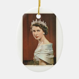 Queen Elizabeth Ceramic Ornament