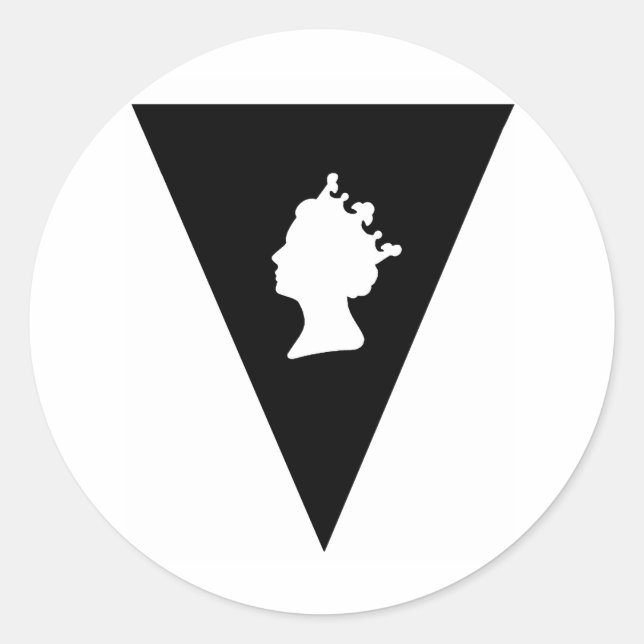 queen elizabeth diamond jubilee classic round sticker (Front)