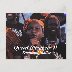Queen Elizabeth Diamond Jubilee concert postcard