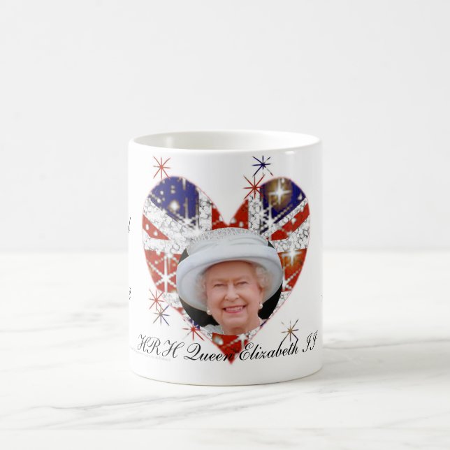 Queen Elizabeth Diamond Jubilee UK flag Coffee Mug (Center)