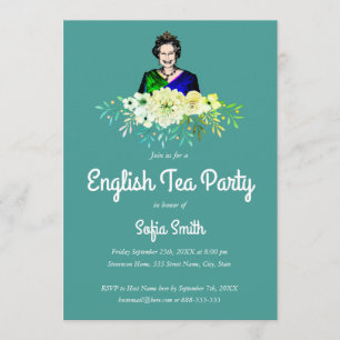 Queen Elizabeth English Tea Party Invitation