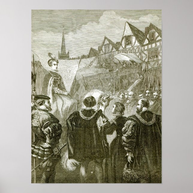 Queen Elizabeth entering London Poster (Front)